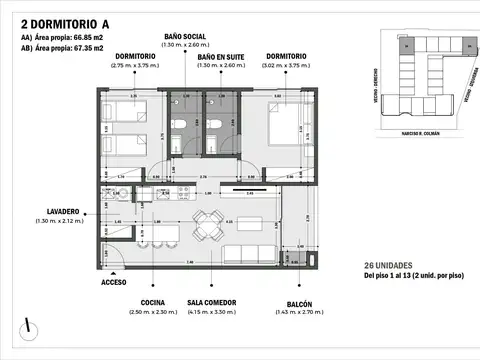 Departamento en Venta en Asuncion, USD 48.480