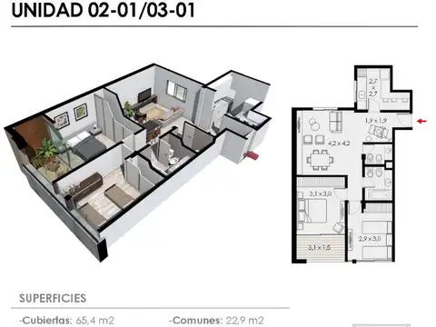 Departamento en Venta al Sur