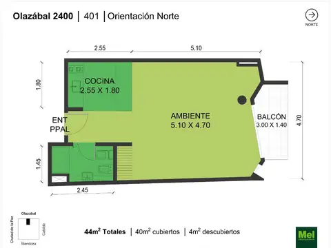 Avenida Olazábal 2400, Piso 4