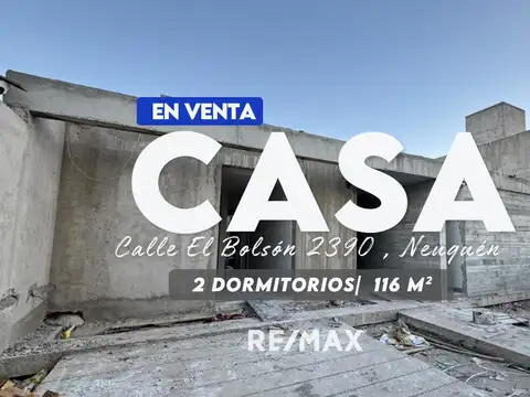 VENTA CASA 2 DORMITORIOS, BARRIO CONFLUENCIA