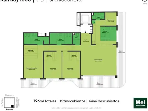 Ramsay 1800, Piso 3°