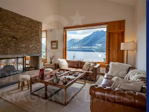 ALQUILER TURÍSTICO - Casa categoria impresionante vista al lago en barrio cerrado Villa la Angostura