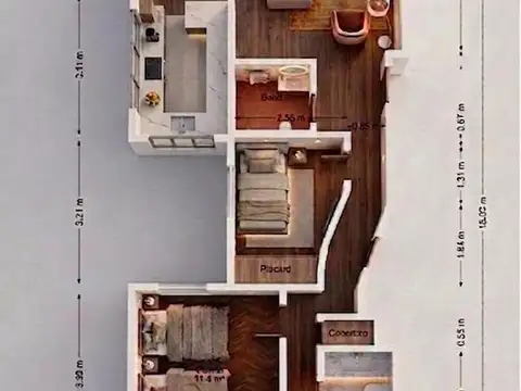Departamento 4 amb 90m2
