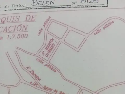 Terreno en Venta de 989,0 m2