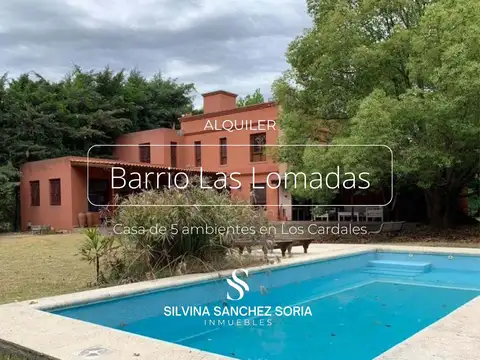 ALQUILER CASA 5 AMBIENTES EN BARRIO LAS LOMADAS, LOS CARDALES