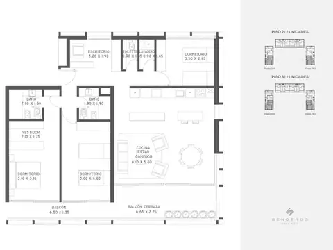 Departamento en Venta de 5 ambientes