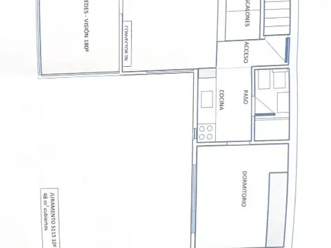 Departamento 2 ambientes con 1 baño