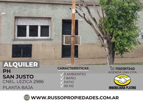 Alquiler PH al frente 3 ambientes