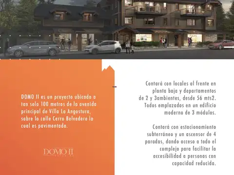Venta Departamento de 59 m² Uf31 en Edificio Domo II, Villa La Angostura