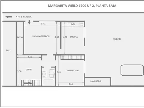 Depto Tipo Casa en Venta de 6 ambientes