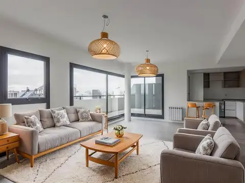 Depto. 4 Amb. a estrenar con gran balcón terraza. Piso alto. Amenities.