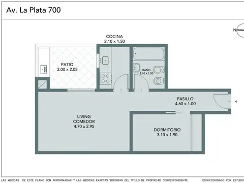 Departamento en Venta de 2 ambientes