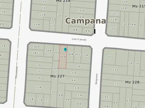 Terreno en Venta 10  mts Frente