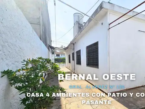 VENTA CASA 4 AMBIENTES CON PATIO EN BERNAL OESTE