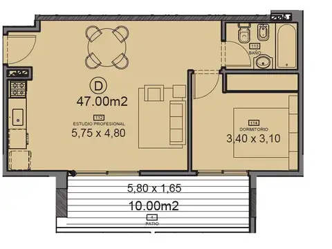 Departamento en Venta en Nuñez, USD 171.700