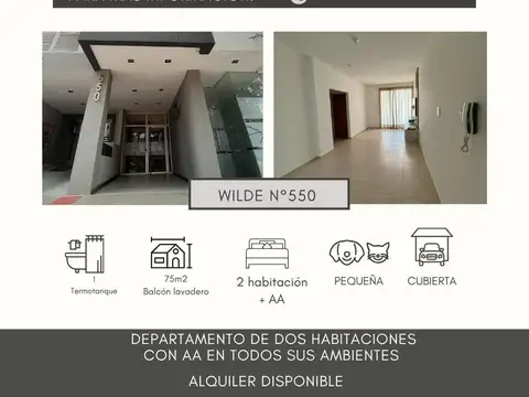 DEPARTAMENTO CENTRICO 2 DORMITORIOS + COCHERA CUBIERTA
