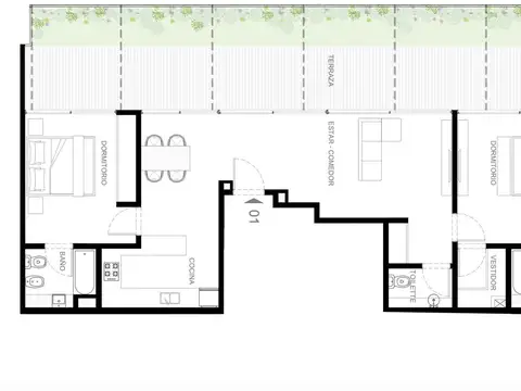 Departamento en Venta de 3 ambientes