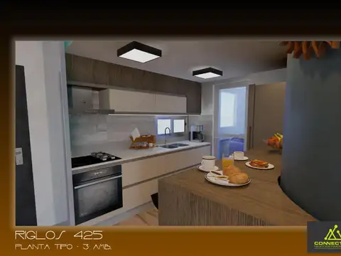 Departamento 3 ambientes con 2 baños