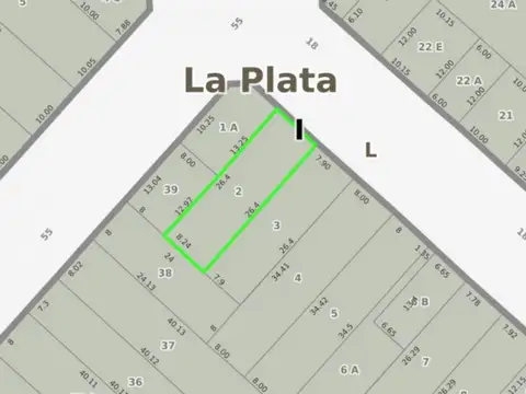 Venta de Lote en Casco Urbano, La Plata