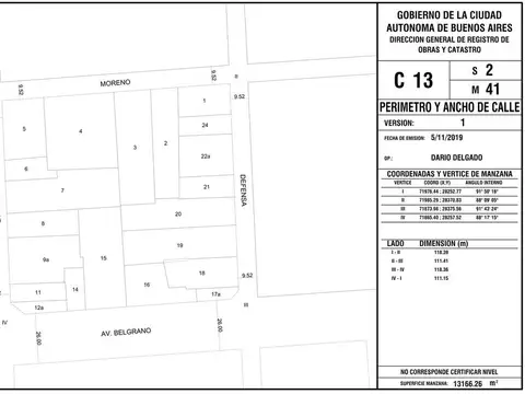 Terreno en Venta en Monserrat, USD 650.000
