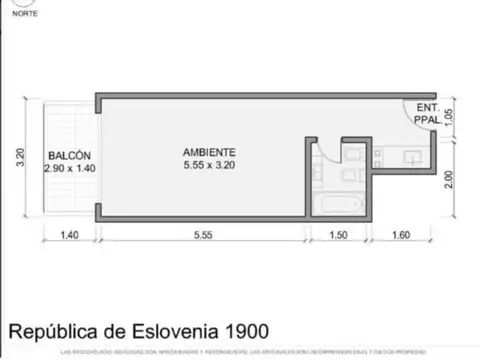 Departamento en Alquiler de Monoambiente