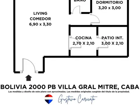 Depto Tipo Casa en Venta de 2 ambientes