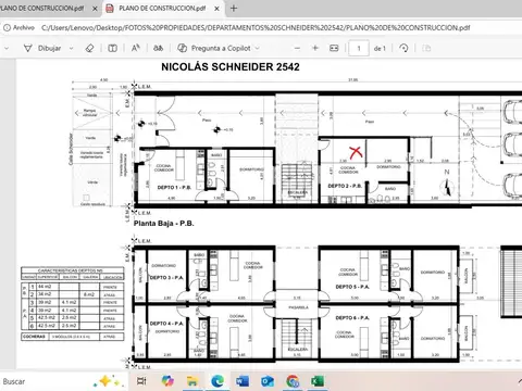 Departamento en Venta de 2 ambientes