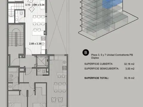Departamento en Venta de 2 dormitorios