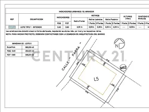 Terreno en Venta de 5580,0 m2