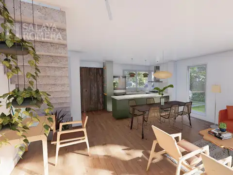 Depto Tipo Casa 3 ambientes con 2 baños