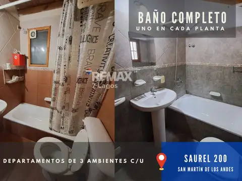 Depto Tipo Casa 6 ambientes con 2 baños