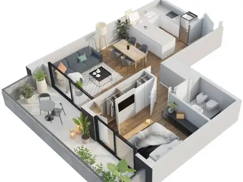 Departamento en Venta de Monoambiente