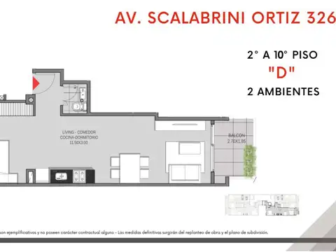Departamento Venta 2 Ambientes V. Crespo Balcón