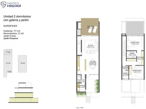 Venta Departamento Housing 2 dormitorios Club de Campo Hacoaj Lagunas Remeros