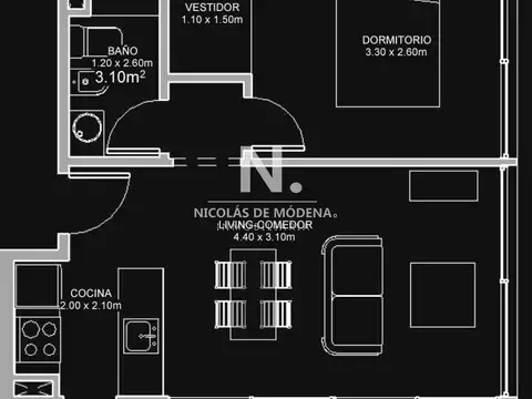 Departamento en Venta de 2 ambientes
