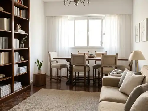 Venta departamento Recoleta: 2 dormitorios, cocina y dependencia reciclada, luminoso