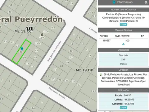 Terreno en Venta en Barrio Los Pinares, USD 52.000