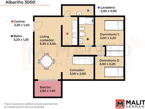 Departamento en Venta de 4 ambientes