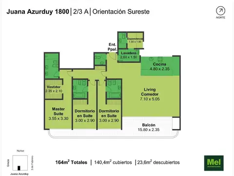 Juana Azurduy 1800, Piso 2°