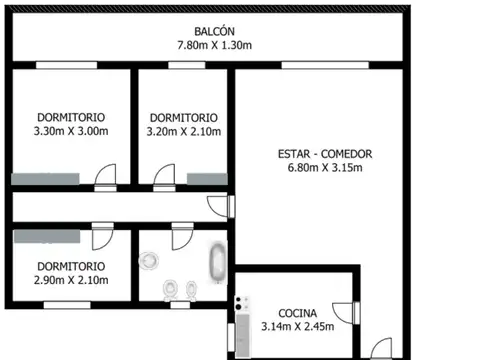 Alquiler Departamento 4 Ambientes Almagro