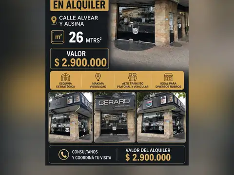 EXCELENTE LOCAL EN ALQUILER