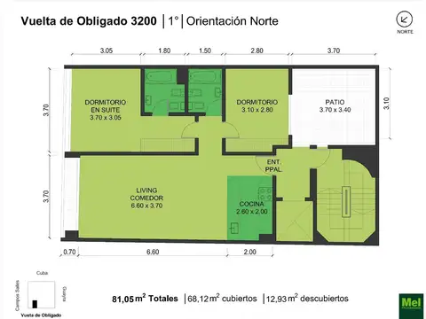 Vuelta De Obligado 3200, Piso 1