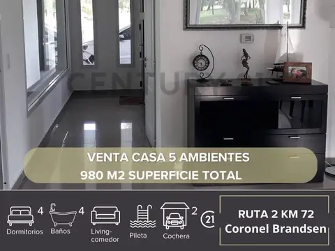 VENTA CASA 5 AMBIENTES BRANDSEN