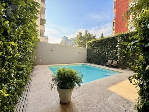 Alquiler exclusivo semipiso 3 ambientes muy luminoso frente a los Bosques de Palermo con cochera