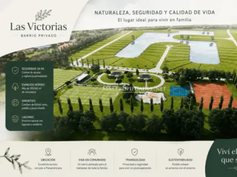 Venta Terreno / Lote a la laguna en Las Victorias Canning