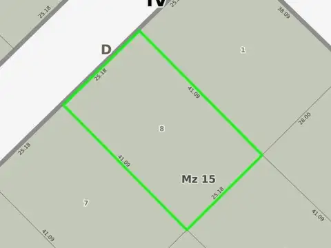 Terreno en Venta de 1035,0 m2