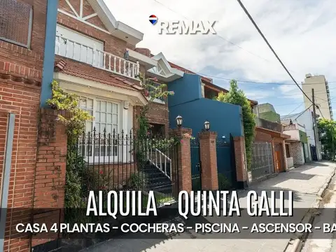 ALQUILA CASA 4 PLANTAS GARAJE PISCINA QUINTA GALLI