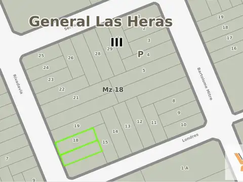 Rivadavia e/ Serbia y Londres