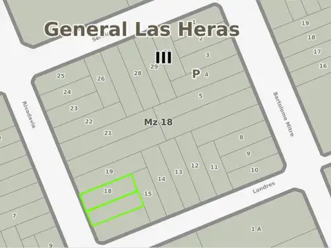 Rivadavia e/ Serbia y Londres