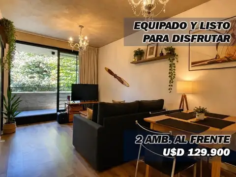Depto 2 amb., balcón, sol, Palermo